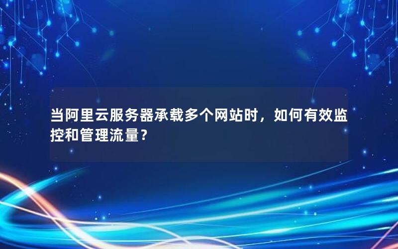 当阿里云服务器承载多个网站时，如何有效监控和管理流量？