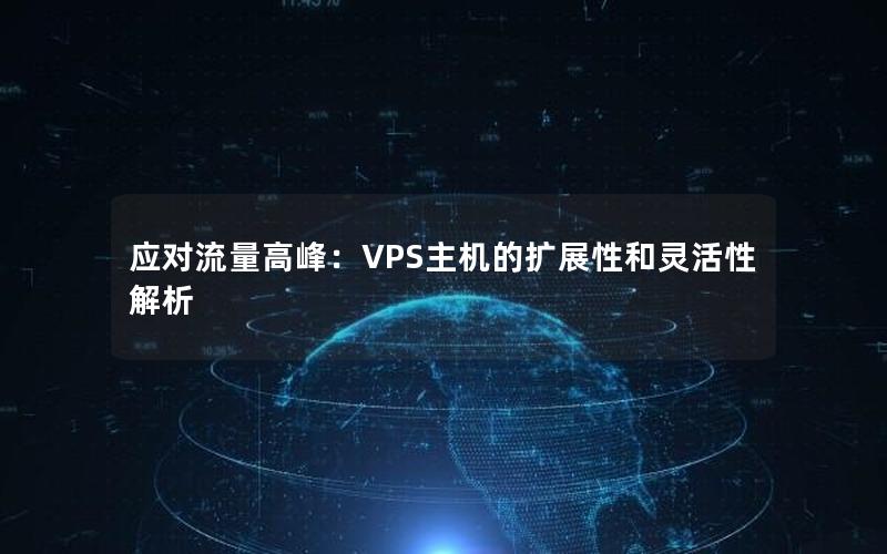 应对流量高峰：VPS主机的扩展性和灵活性解析
