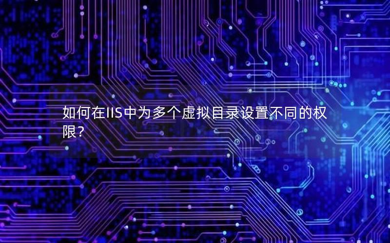 如何在IIS中为多个虚拟目录设置不同的权限？