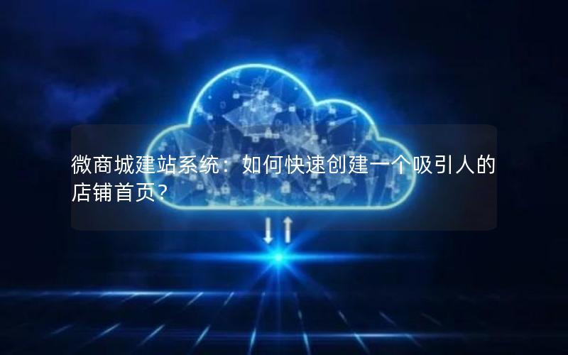 微商城建站系统：如何快速创建一个吸引人的店铺首页？