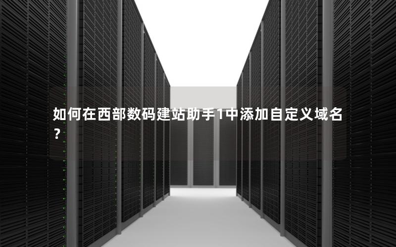 如何在西部数码建站助手1中添加自定义域名？