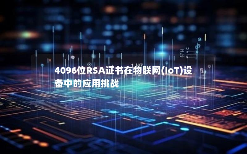 4096位RSA证书在物联网(IoT)设备中的应用挑战
