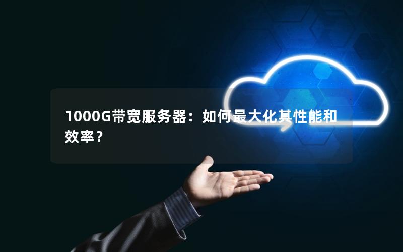 1000G带宽服务器：如何最大化其性能和效率？