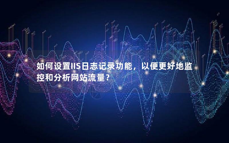 如何设置IIS日志记录功能，以便更好地监控和分析网站流量？