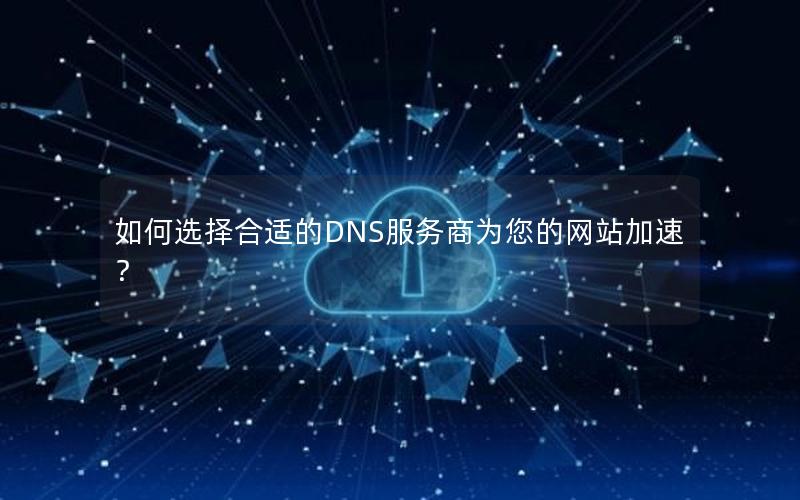 如何选择合适的DNS服务商为您的网站加速？
