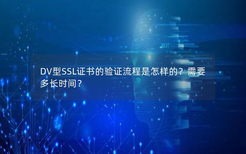 DV型SSL证书的验证流程是怎样的？需要多长时间？