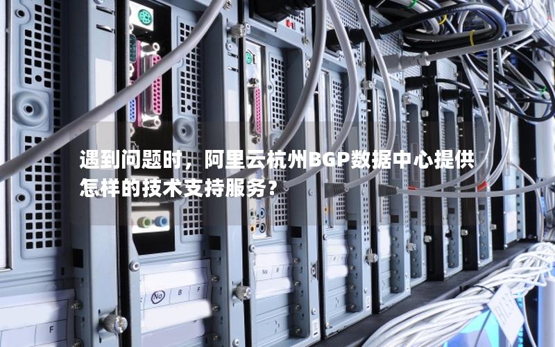 遇到问题时，阿里云杭州BGP数据中心提供怎样的技术支持服务？