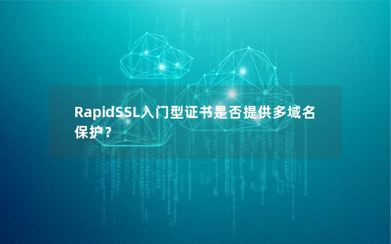RapidSSL入门型证书是否提供多域名保护？