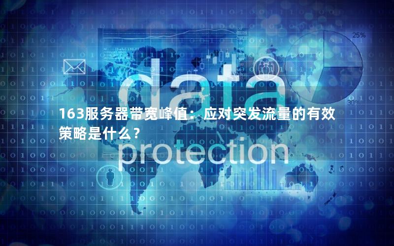 163服务器带宽峰值：应对突发流量的有效策略是什么？