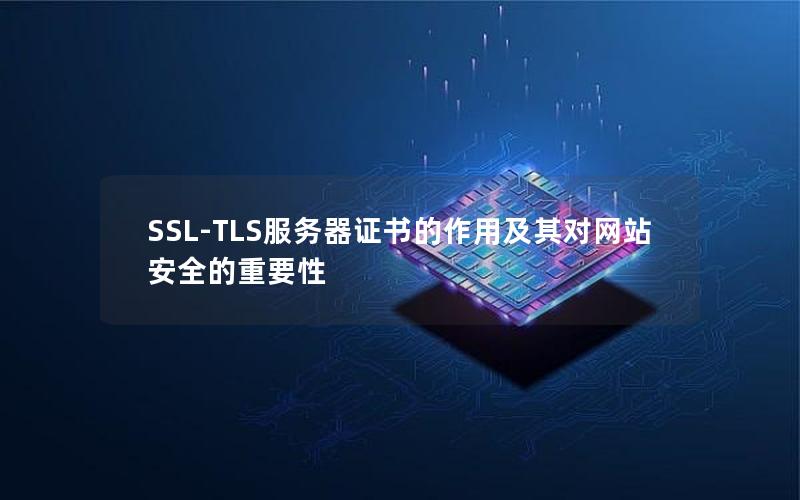 SSL-TLS服务器证书的作用及其对网站安全的重要性