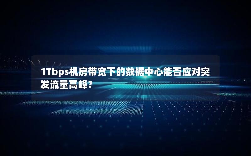 1Tbps机房带宽下的数据中心能否应对突发流量高峰？