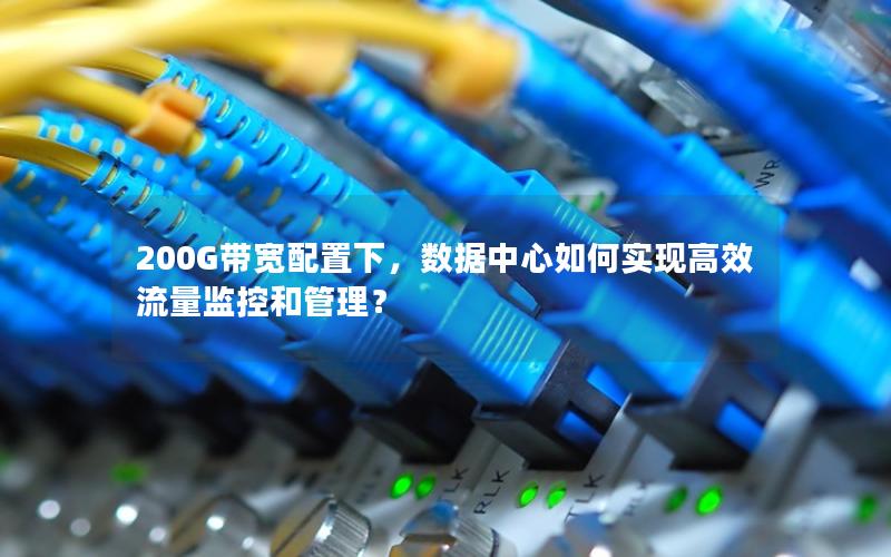 200G带宽配置下，数据中心如何实现高效流量监控和管理？
