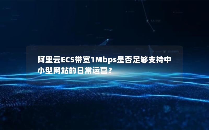 阿里云ECS带宽1Mbps是否足够支持中小型网站的日常运营？