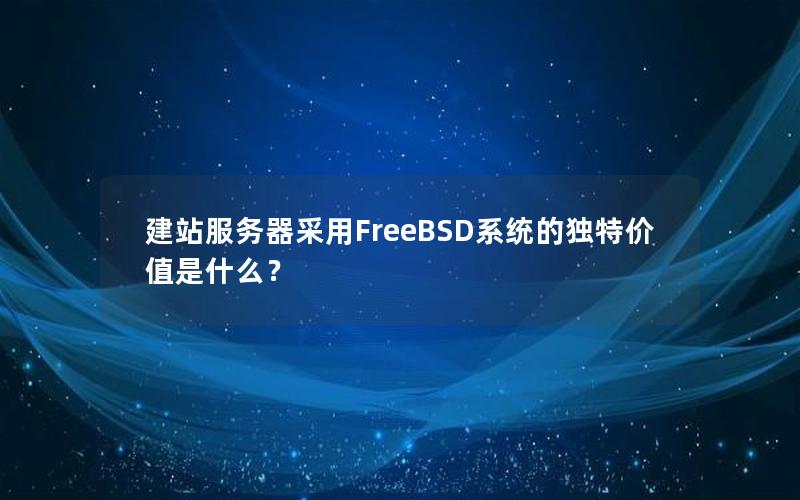 建站服务器采用FreeBSD系统的独特价值是什么？