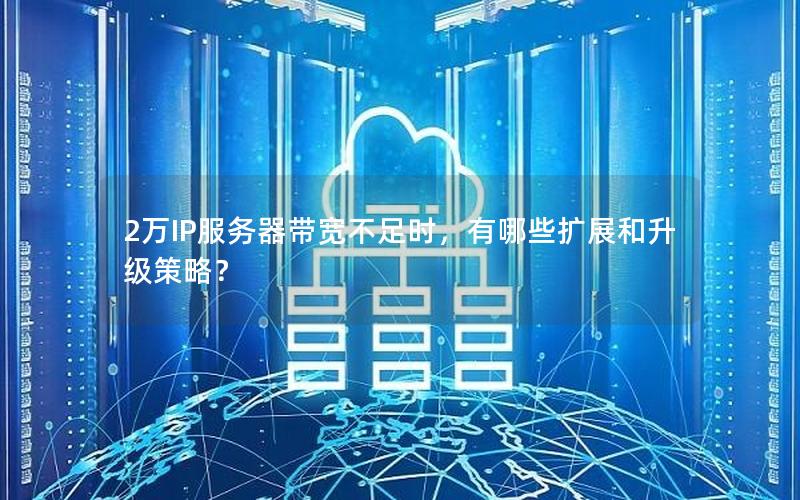 2万IP服务器带宽不足时，有哪些扩展和升级策略？
