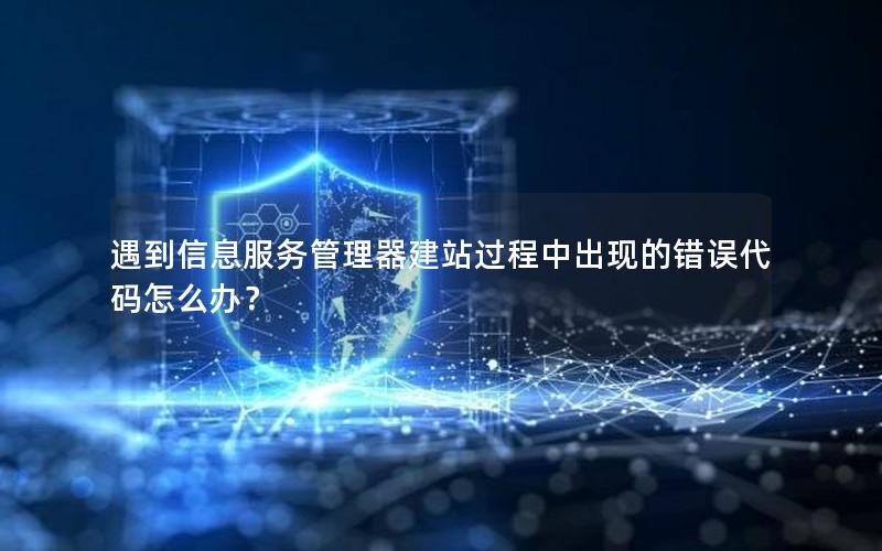 遇到信息服务管理器建站过程中出现的错误代码怎么办？