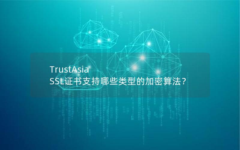 TrustAsia SSL证书支持哪些类型的加密算法？