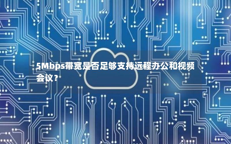 5Mbps带宽是否足够支持远程办公和视频会议？