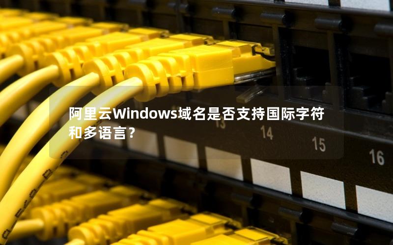 阿里云Windows域名是否支持国际字符和多语言？