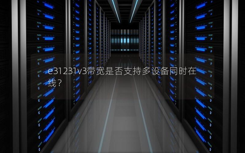e31231v3带宽是否支持多设备同时在线？