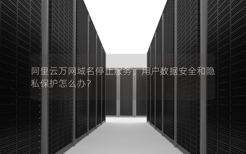 阿里云万网域名停止服务，用户数据安全和隐私保护怎么办？