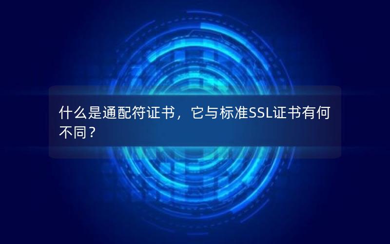 什么是通配符证书，它与标准SSL证书有何不同？