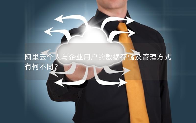 阿里云个人与企业用户的数据存储及管理方式有何不同？