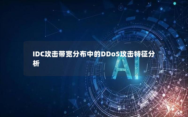IDC攻击带宽分布中的DDoS攻击特征分析