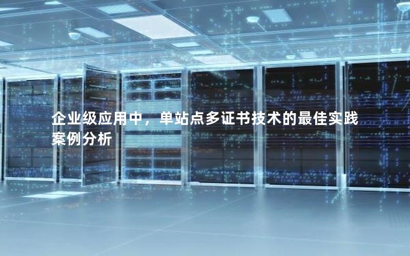 企业级应用中，单站点多证书技术的最佳实践案例分析