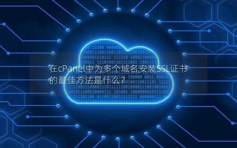 在cPanel中为多个域名安装SSL证书的最佳方法是什么？