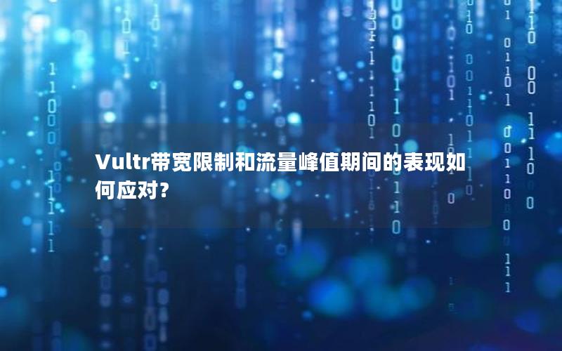 Vultr带宽限制和流量峰值期间的表现如何应对？