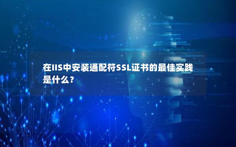 在IIS中安装通配符SSL证书的最佳实践是什么？