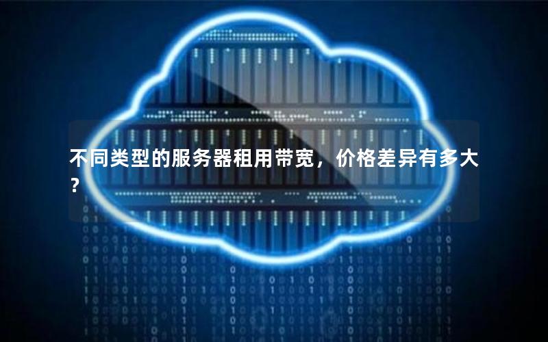 不同类型的服务器租用带宽，价格差异有多大？