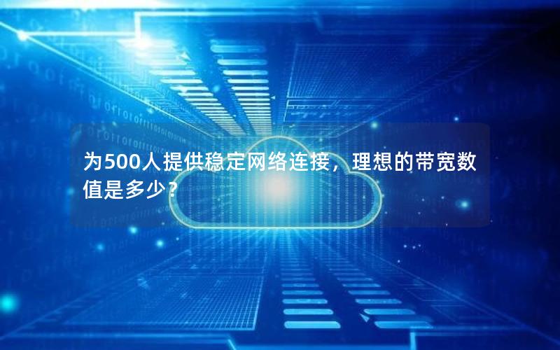 为500人提供稳定网络连接，理想的带宽数值是多少？