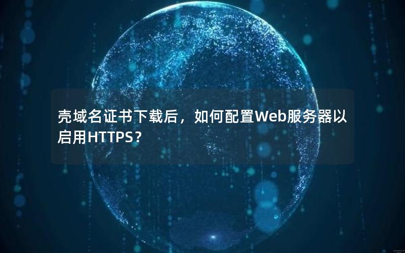 壳域名证书下载后，如何配置Web服务器以启用HTTPS？