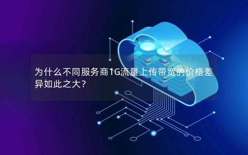 为什么不同服务商1G流量上传带宽的价格差异如此之大？