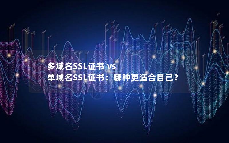 多域名SSL证书 vs 单域名SSL证书：哪种更适合自己？