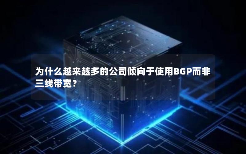 为什么越来越多的公司倾向于使用BGP而非三线带宽？