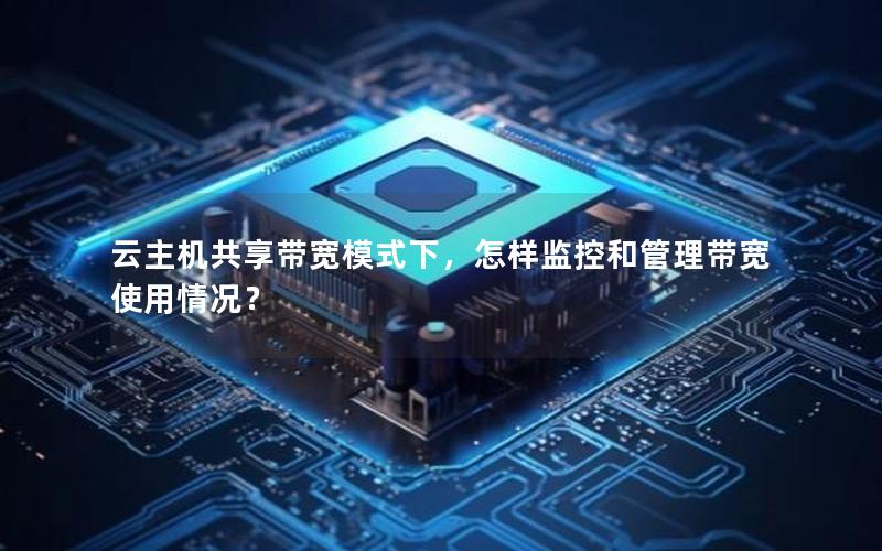 云主机共享带宽模式下，怎样监控和管理带宽使用情况？