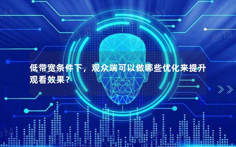 低带宽条件下，观众端可以做哪些优化来提升观看效果？