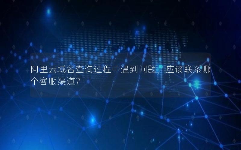 阿里云域名查询过程中遇到问题，应该联系哪个客服渠道？