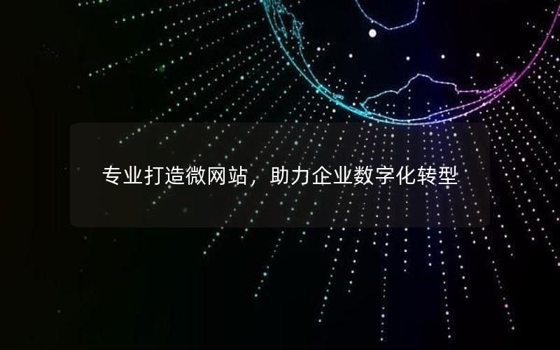 专业打造微网站，助力企业数字化转型