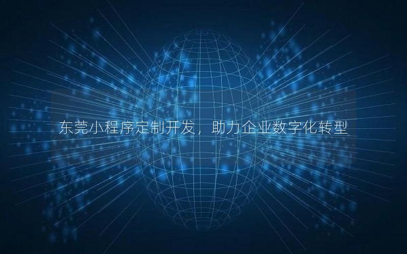 东莞小程序定制开发，助力企业数字化转型