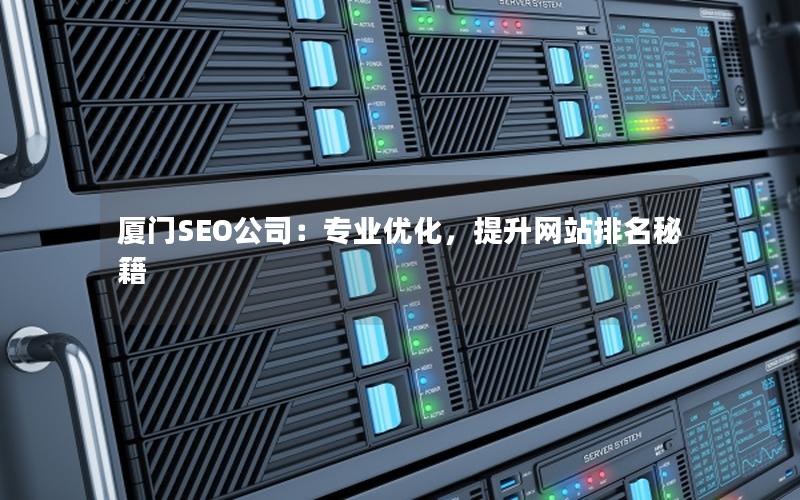 厦门SEO公司：专业优化，提升网站排名秘籍