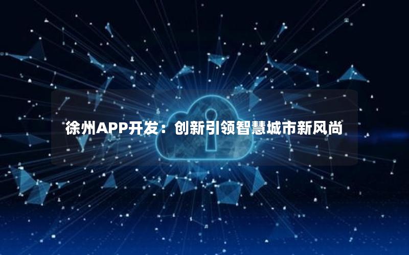徐州APP开发：创新引领智慧城市新风尚