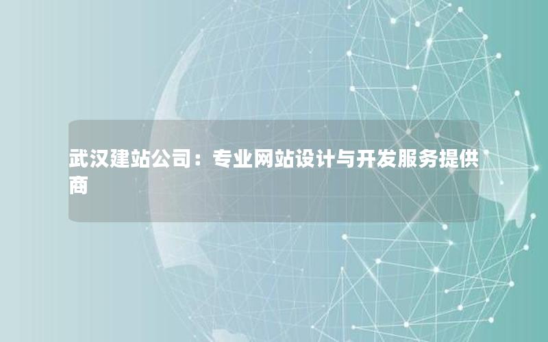武汉建站公司：专业网站设计与开发服务提供商