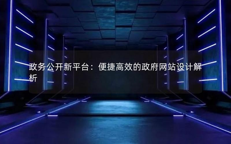政务公开新平台：便捷高效的政府网站设计解析