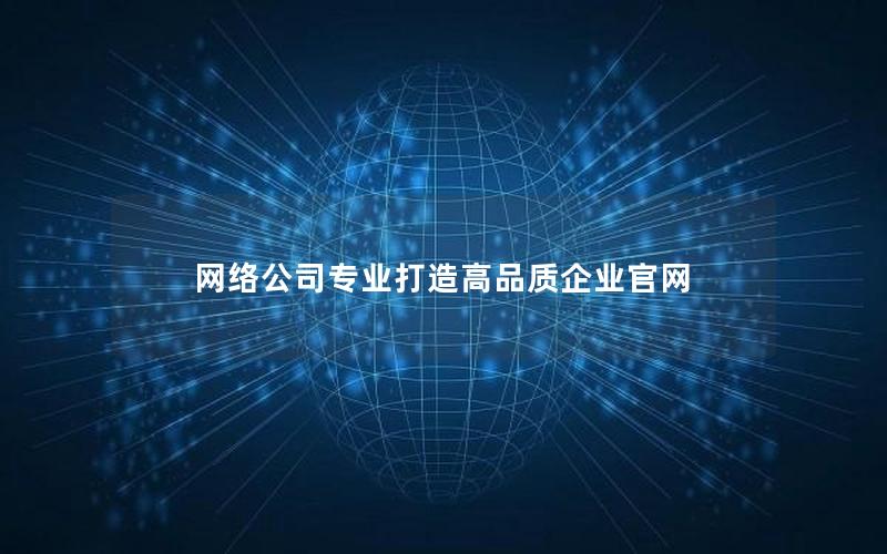 网络公司专业打造高品质企业官网