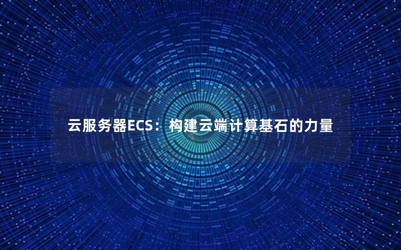 云服务器ECS：构建云端计算基石的力量
