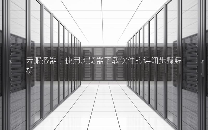 云服务器上使用浏览器下载软件的详细步骤解析